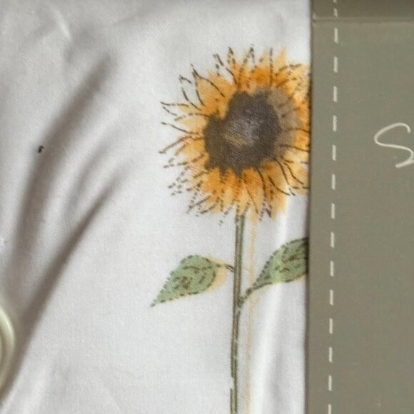 Sophie Allport London SUNFLOWERS COTTON Percale QUEEN Size Sheet Set - Picture 5 of 5
